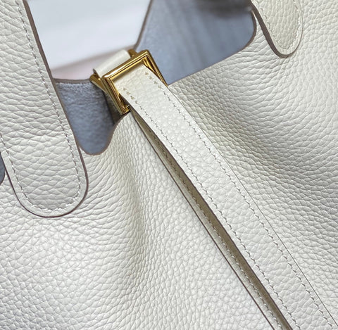 picotin lock 18 white-pearl togo ghw