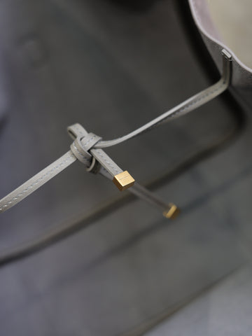 YSL 25S LE 5 À 7 BEA 50 IN DARK GRAY SUEDE GOLD HARDWRE